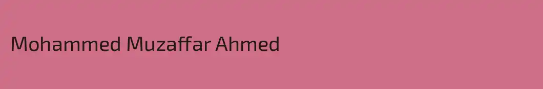 Mohammed Muzaffar Ahmed